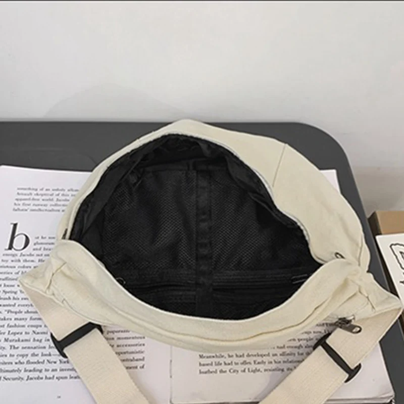 Fashion simple Waist Bags Unisex Canvas Chest packs Phone Pack Street Hip hop Belt Bag Large capacity Ladies Crossbody Chest Bag