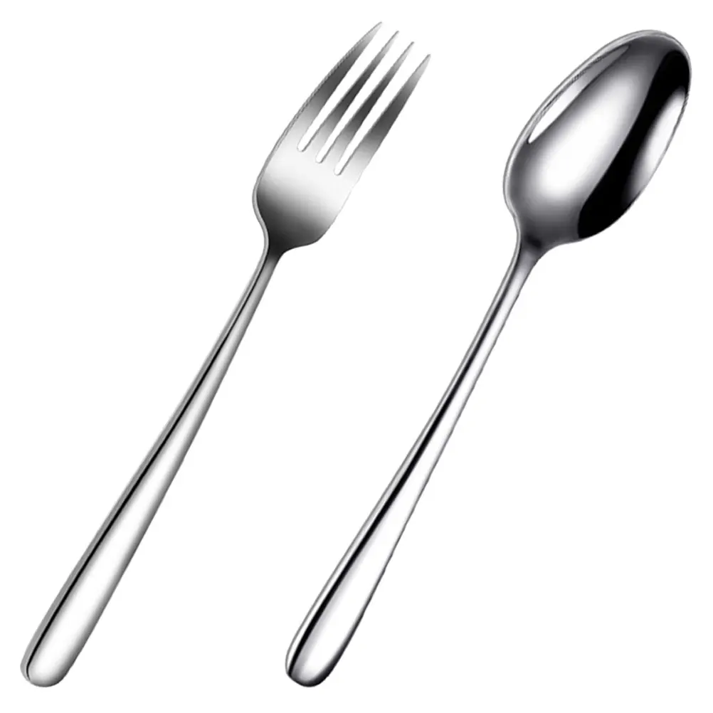 

1 set Stainless Steel Fork Spoon Set Western Tableware Reusable Easy Clean Family Dinner Restaurant Coffee Shop