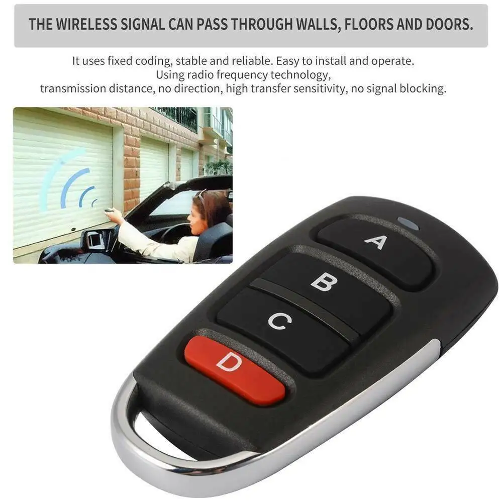 Universal Cloning กุญแจประตูไฟฟ้าโรงรถที่ห้อยกุญแจ433Mhz Cloner