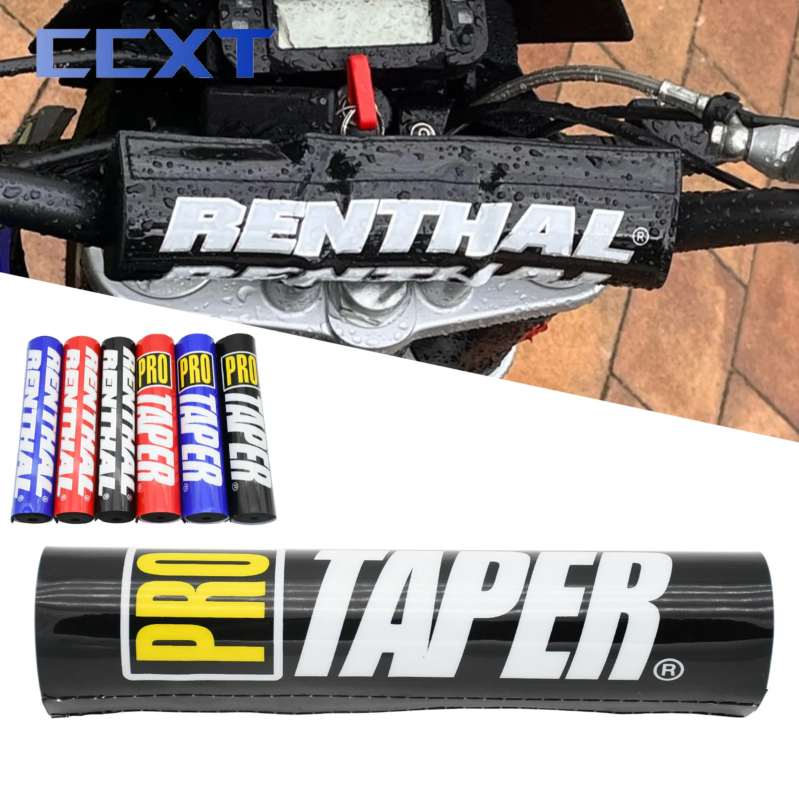 Motorcycle 25cm length Handlebar Pads For Renthal Pro 7/8