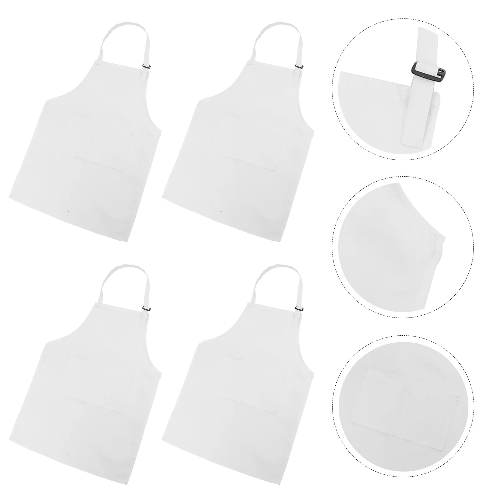 

4Pcs Kids Adjustable Painting Apron Polyester Anti-Wear Children Apron for Art Craft Drawing Toddlers Protective Aprons