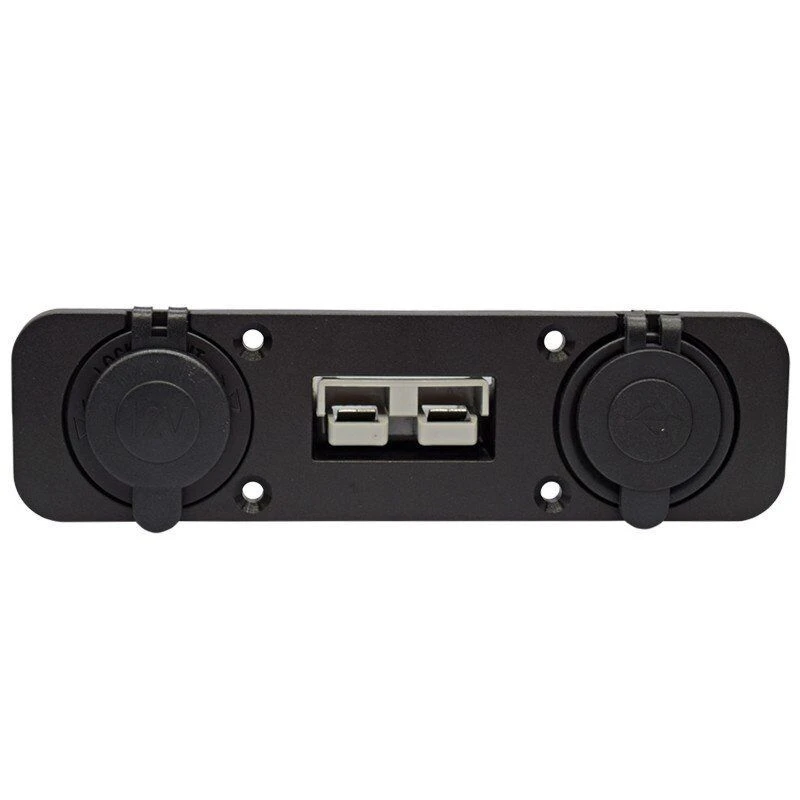 Newflush Mount Anderson Plug Socket Double USB Charger Socket W/C-Igarette Lighter Panel For Caravan Camper Boat Truck