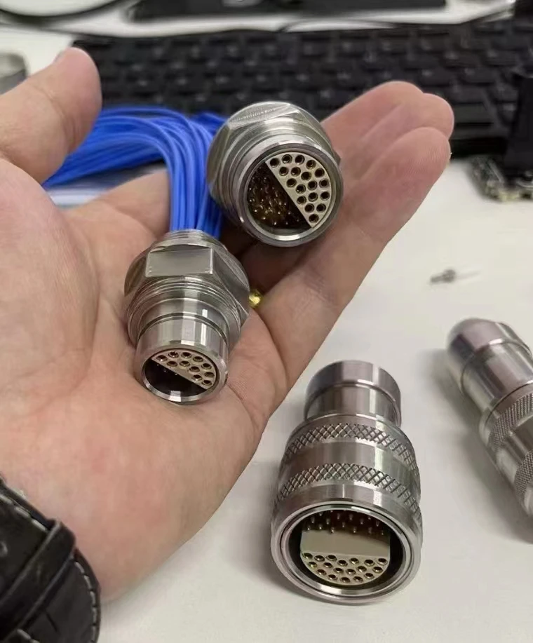 Watertight Plug-in Sonar Connector Waterproof Male/Female Aviation Plugs Deep-Sea Connectors Cable Connectors