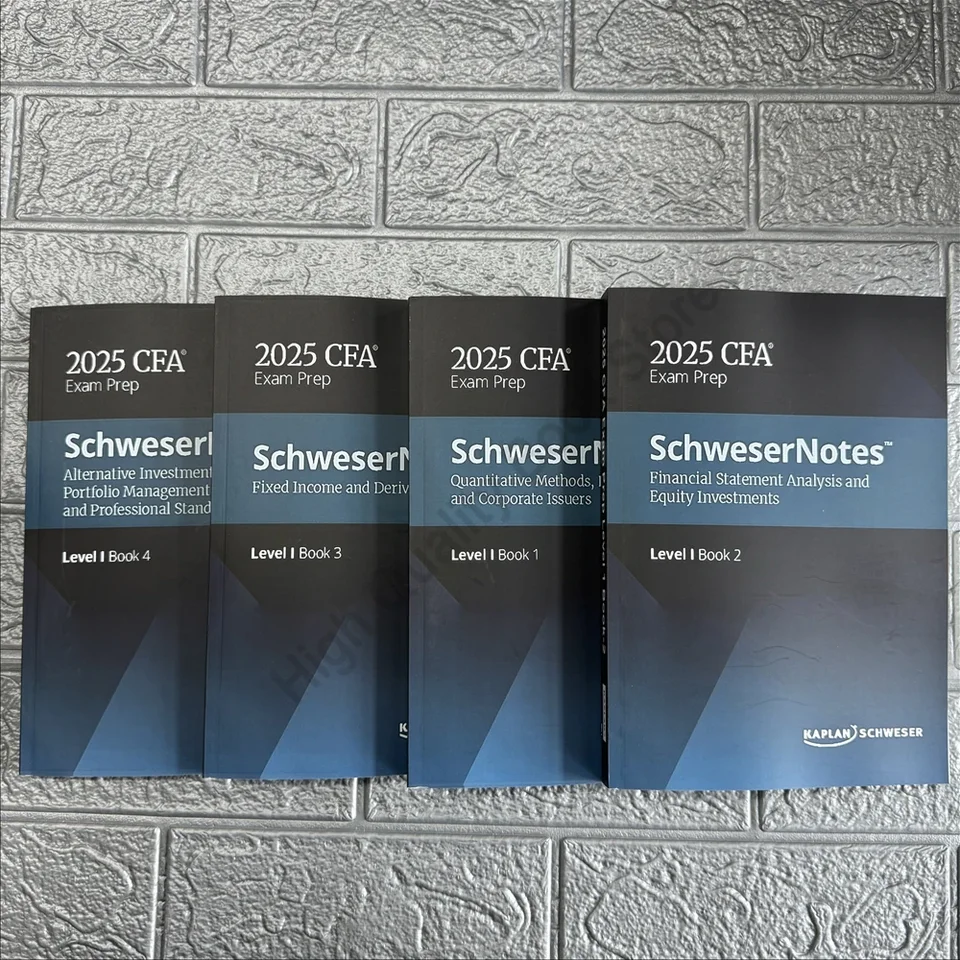 2025 CFA SchweserNotes Level 1 1-4&Qシート他 CFA 2025 Schweser Notes Level 1 & Quicksheet