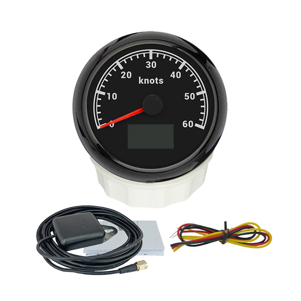 

ELING 85 мм GPS спидометр 0-30 узлов 0-120 км/ч 0-200MPH одометр с 7 цветами подсветки для автомобиля, лодки, мотоцикла, яхты