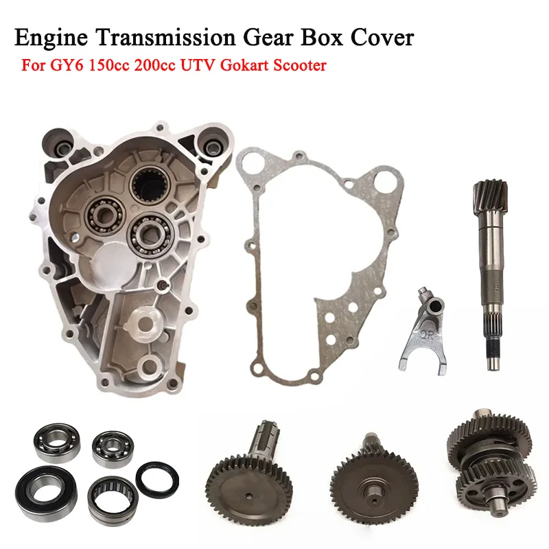 AliExpress NONE Farmer GY6 150 Built-in Reverse Engine Gearbox Side Cover Box for GY6 125 150 200cc Dirt Pit Bike Go Kart ATV Quad