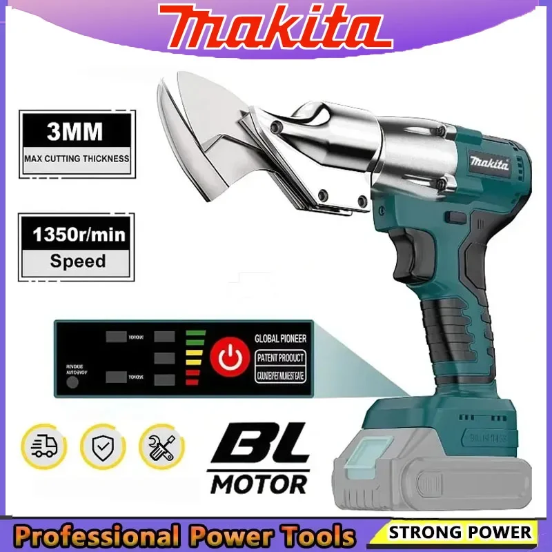 

Makita Shear Metal Sheet Brushless Electric Scissors Rechargeable Cordless Iron Sheet Scissors Cutting Tools Fit 20V Battery