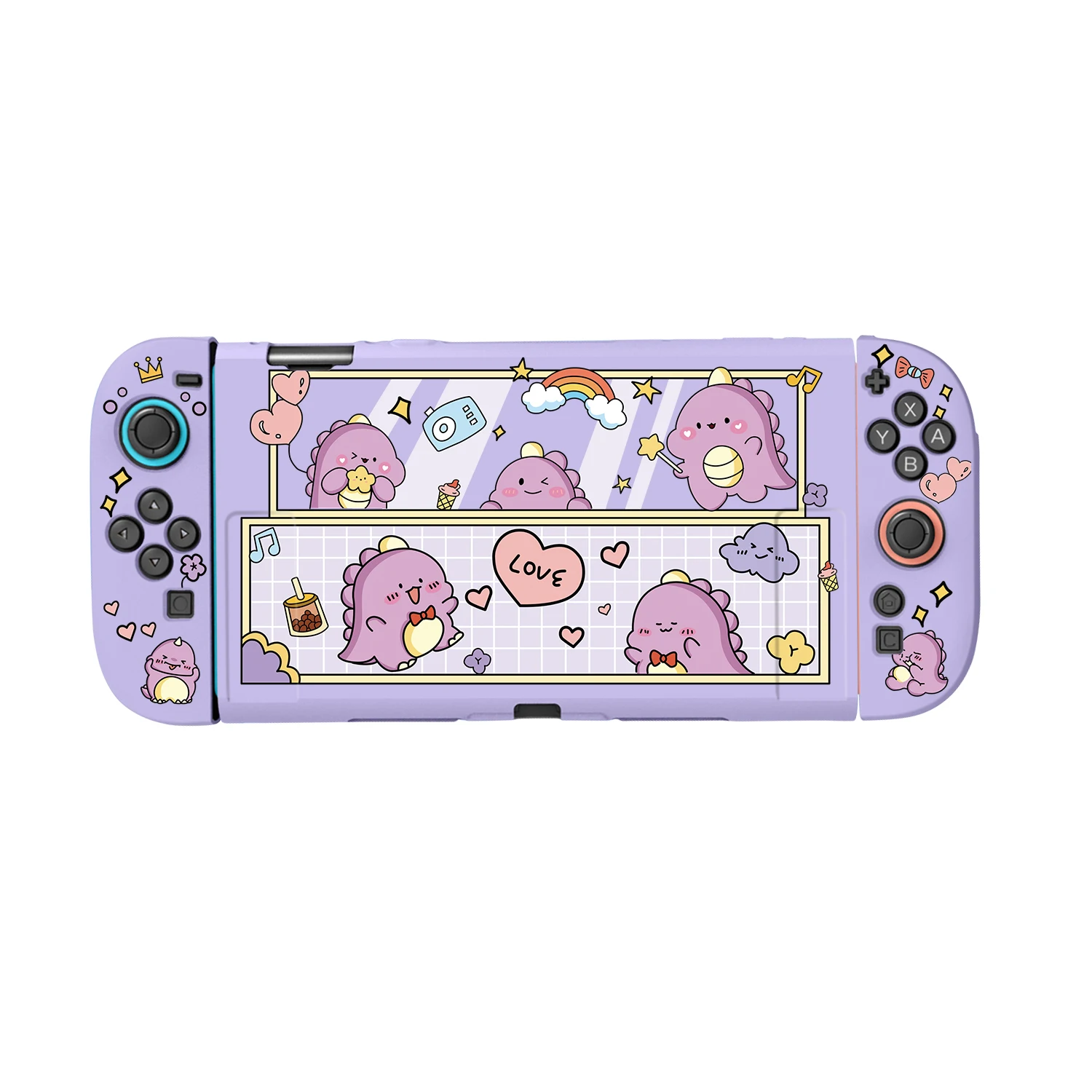 

Чехол для Nintendo Switch 2, чехол, док-станция, защитный чехол Kawaii Dinasaur, TPU Switch 2, аксессуары, контроллер JoyCon
