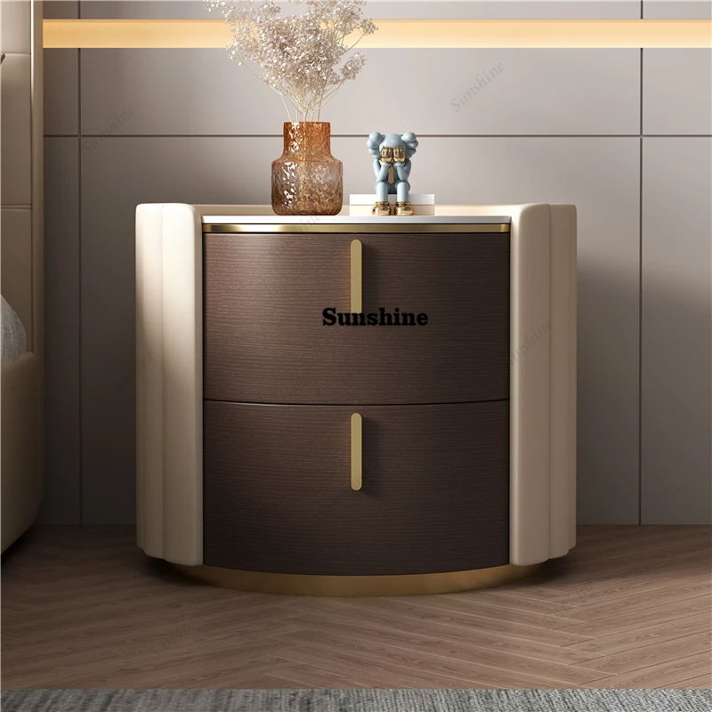 

Italian Style Night Table Trendy Modern Glamour Unique Nightstand Elegant Aesthetic Mesas De Noches Dormitorio Bedroom Furniture
