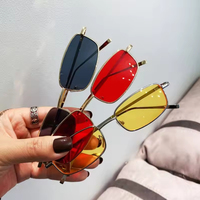 Fashion Small Rectangle Sunglasses Men Women Vintage Square Driving Sun Glasses Luxury Brand Metal Frame Eyewear