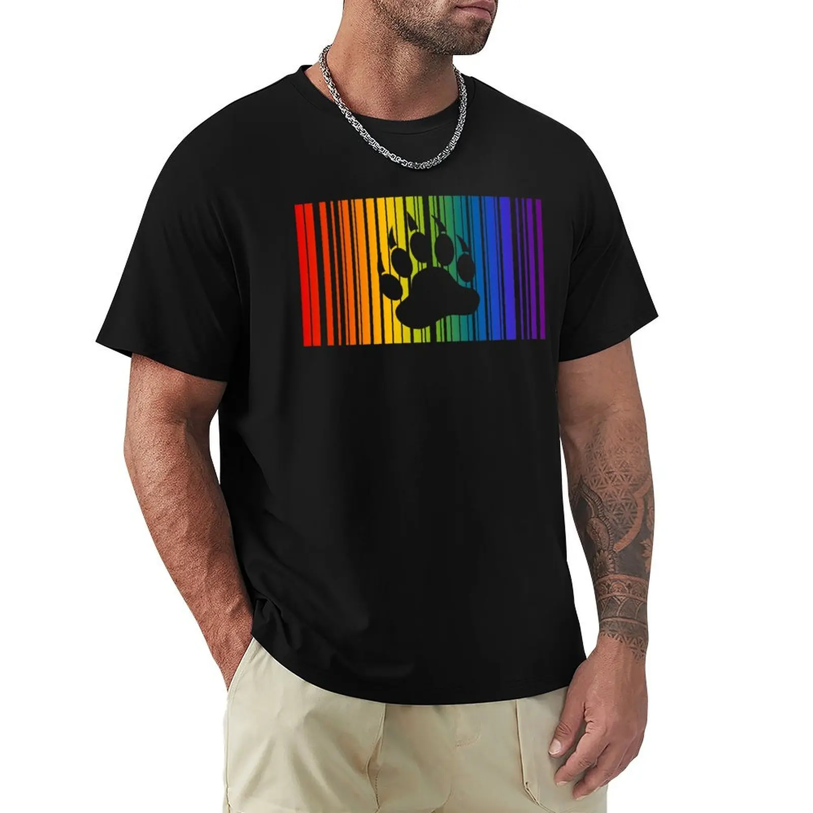 

Gay Bear Paw Barcode T-Shirt funny shirt cotton Louboutins men clothes