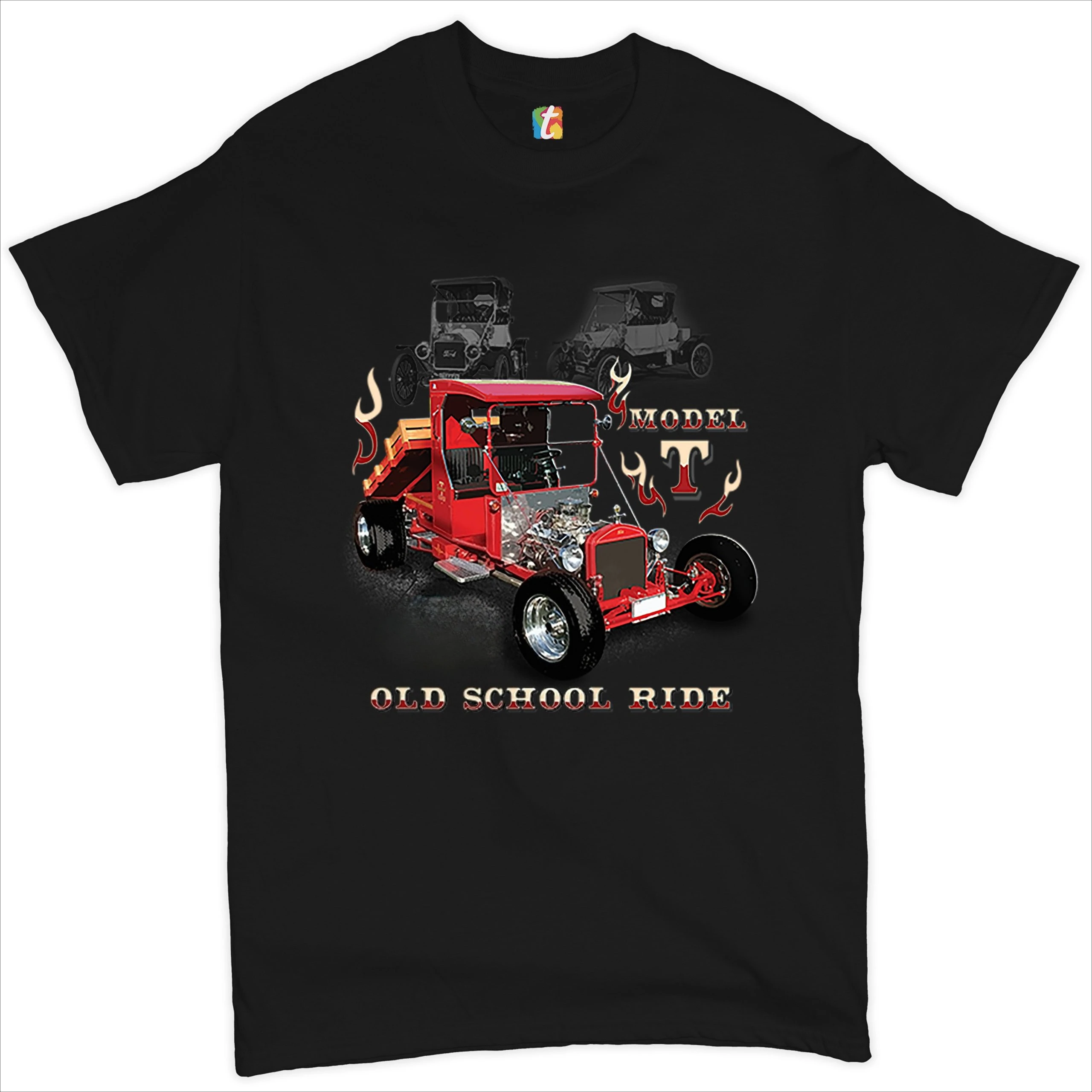 

Old School Ride Vintage Hot Rod Licensed T-Shirt 100% Cotton O-Neck Short Sleeve Summer Casual Mens T-shirt Streetwear