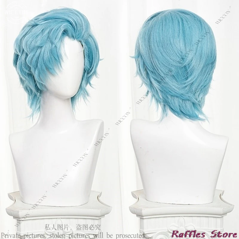 Anime Oshi No Ko Aqua Cosplay Wig Hoshino Akuamarin Blue Short Hair Tokyo Blade Stage Play Season 2 Halloween Party Women Men