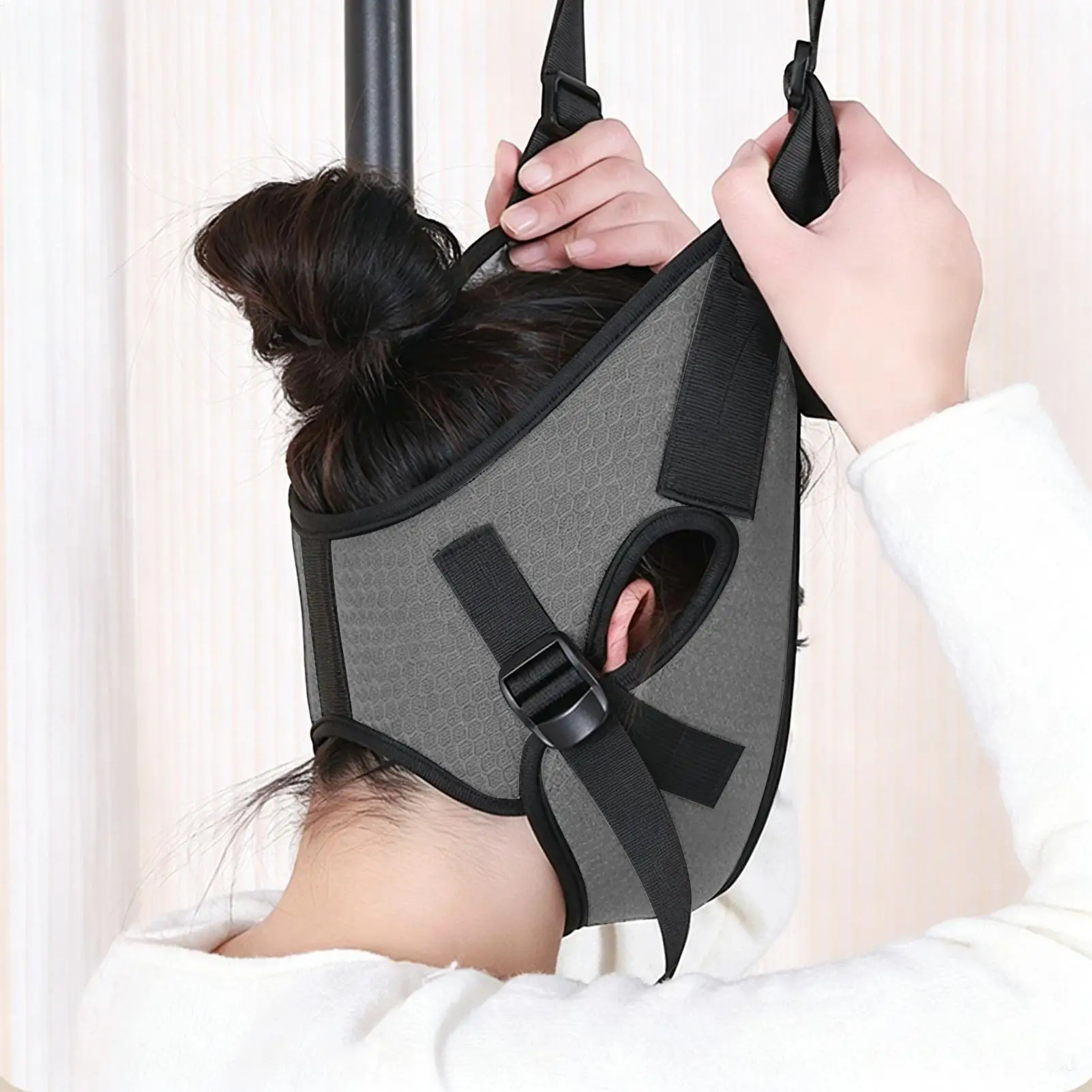 Neck Stretcher Hammock Ergonomic Soft Gentle Portable Chin Rest Cervical Neck Stretcher for Women Men Home Indoor Traveling Dorm