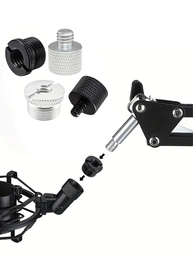 8-teiliges Mikrofonständer-Gewindeadapter-Set 1/4, 3/8 Stecker auf 5/8 Buchse Mikrofonständer-Befestigungsschraubenadapter – Detail 10