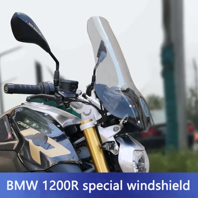 For BMW R1200R front windshield special modification accessories modified front windshield  heightened chest rain shield r1200r