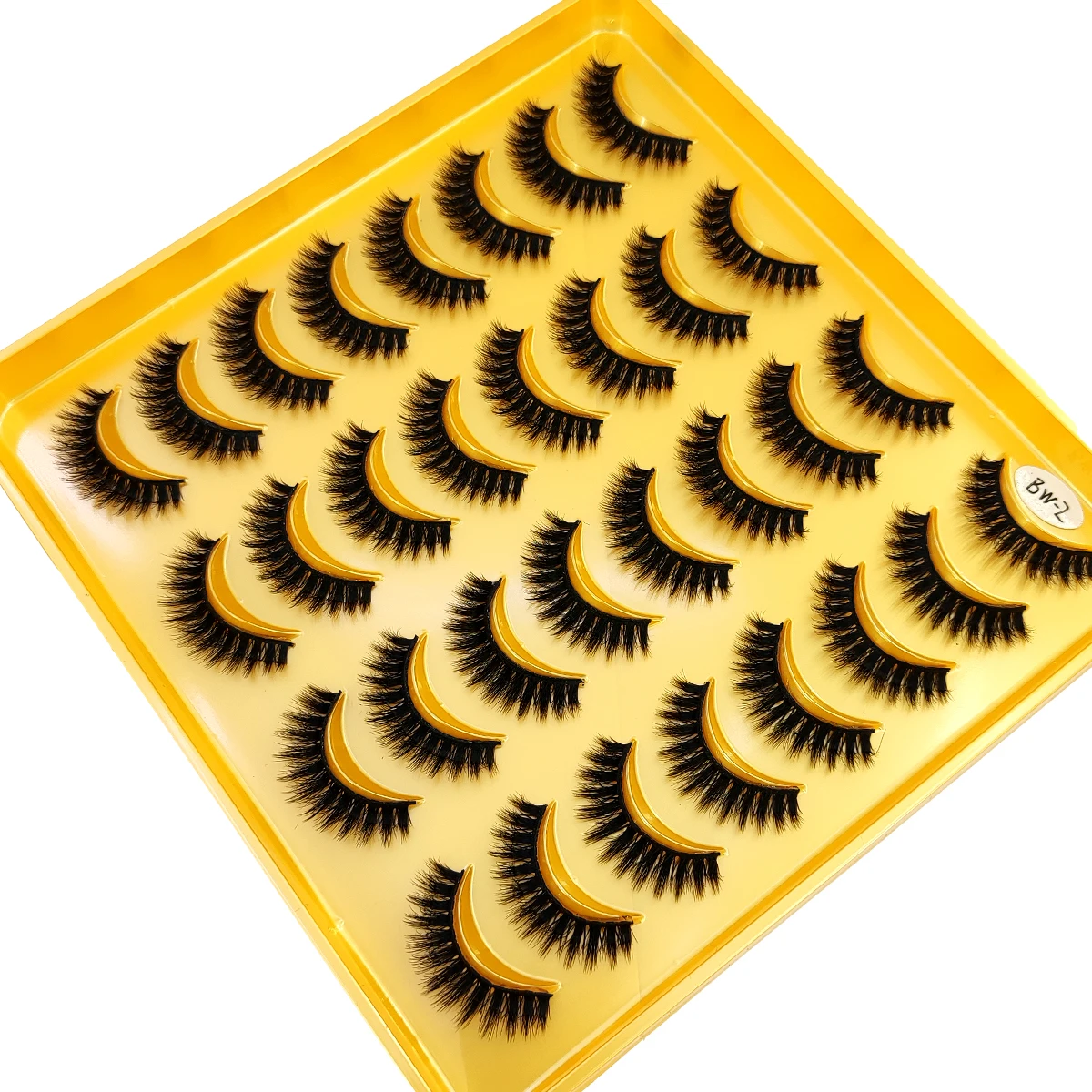 16 pairs of soft natural artificial mink eyelashes 3D fluffy dramatic false eyelashes