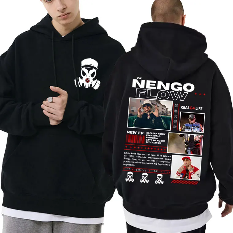 

Rapper Nengo Flow Real G4 Life Tour Hoodie Men Women Fashion Hip Hop Oversized Hooded Sweatshirt Casual Vintage Pullover Hoodies