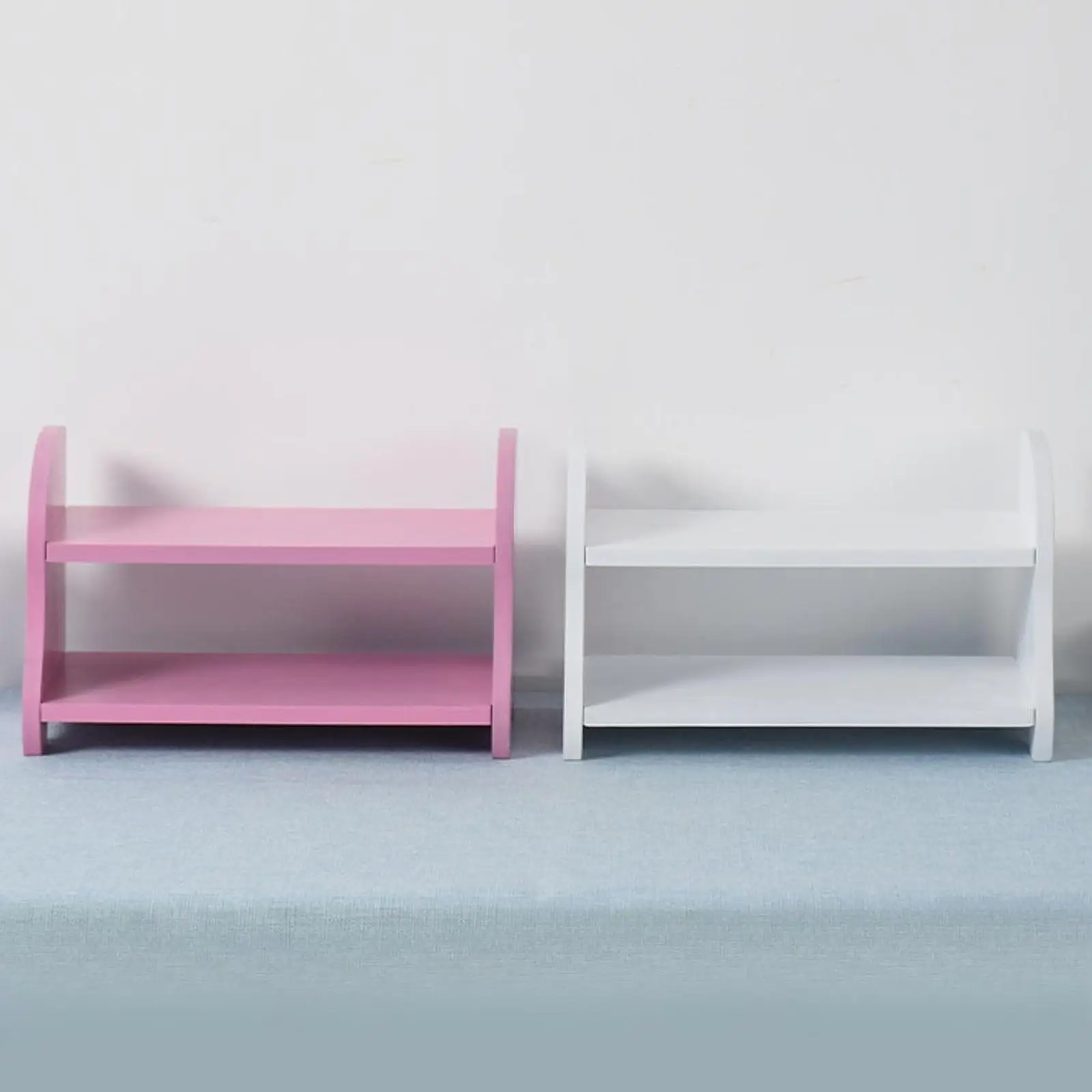 

Double Layer Desktop Storage Rack Table Display Shelf for Stationery Dorm