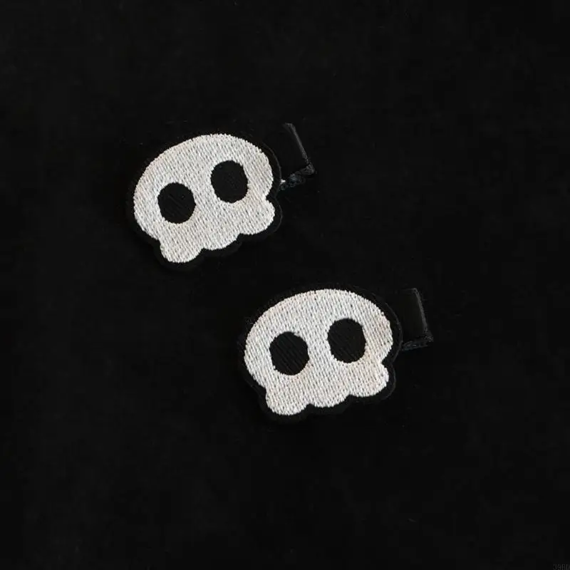 39BD Goth Cross/Skull Shape Hairpins Hot Girls Punk Duckbill Hair Clip Halloween Punk Ponytail Bangs Hair Clip for Woman - Image 4