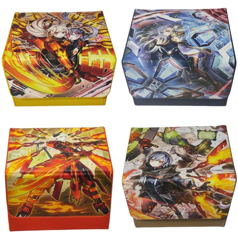 Yu-Gi-Oh Card Case Sky Striker Ace-Kagari-Shizuku Reinforce Diy Leather Action Toy Figures Anime Game Collection Storage Box