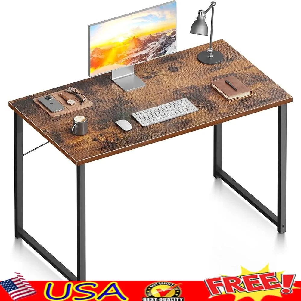 

Винтажный 40-дюймовый компьютерный стол, современный простой дизайн, небольшой офисный письменный стол, простая сборка, рабочая станция