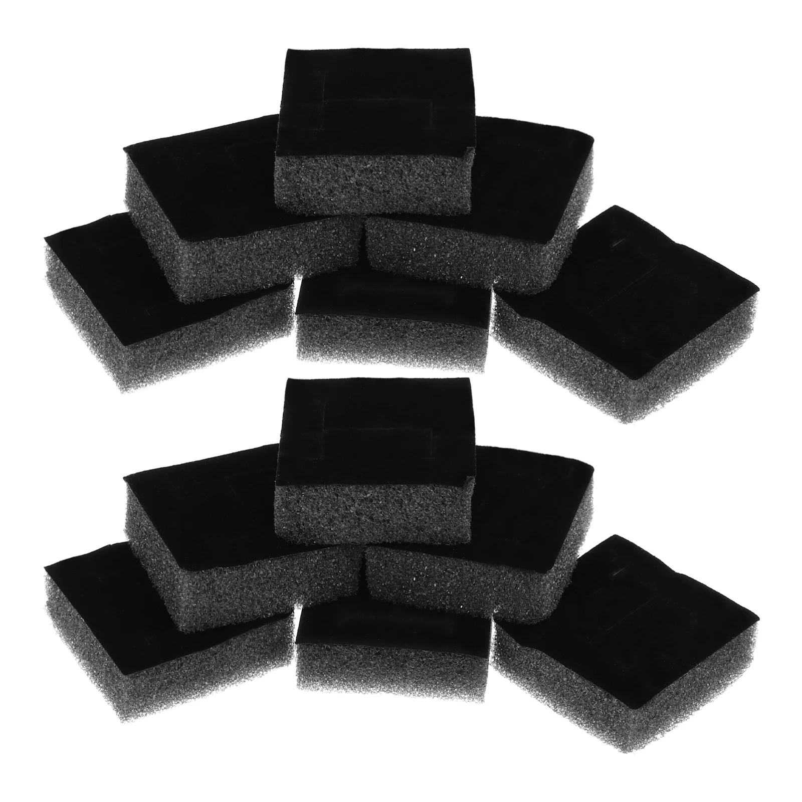 20 Pcs Earrings Jewelry Box Travel Sponges Black Foam Pad Candy Basket Display Mat