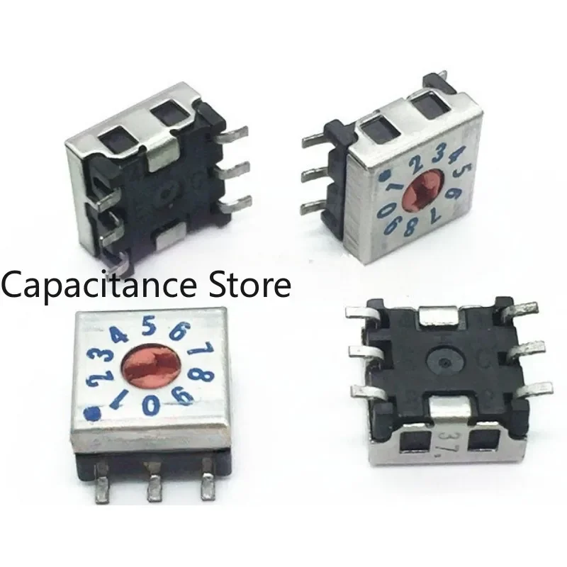 

5PCS DIP switch 0-9/10 gear SMD coding reverse code 3:3