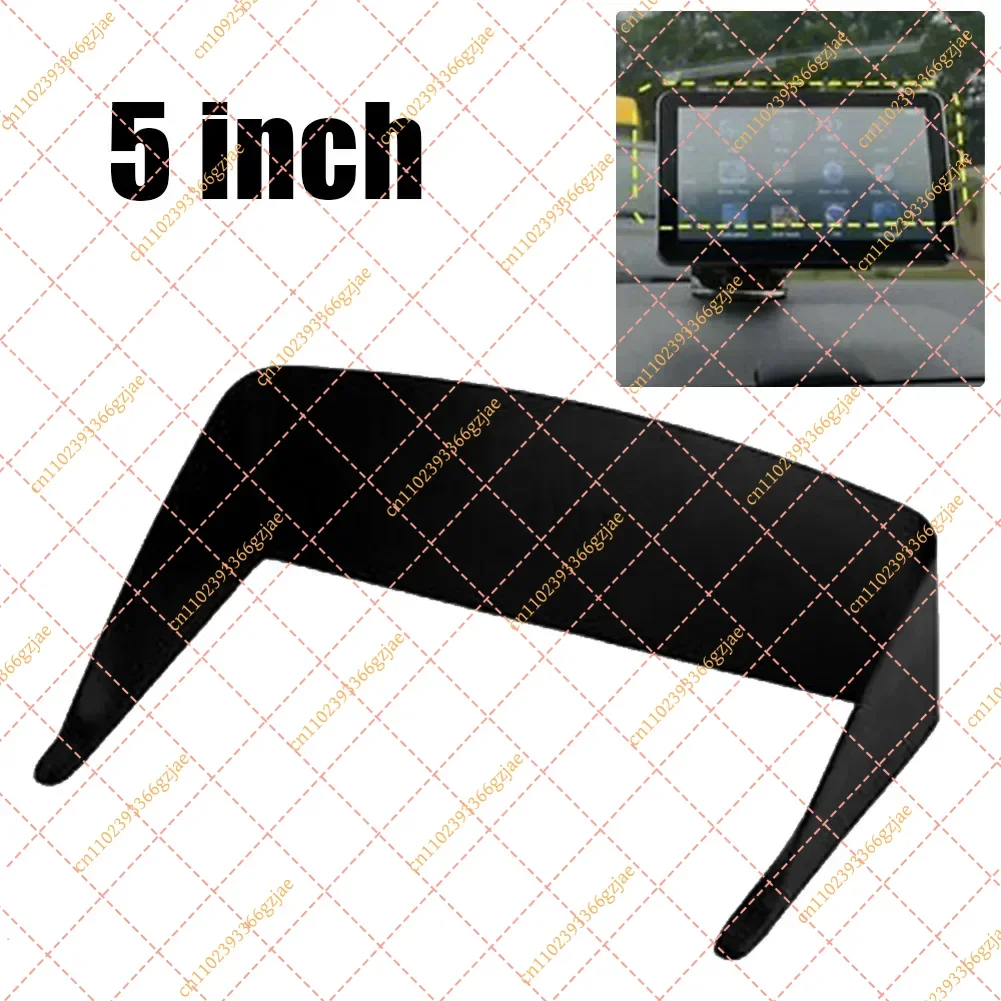 5-Inch GPS Navigator Sun Shade Visor Shield for Car, Anti-Glare Dashboard Accessory Black