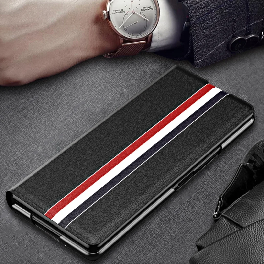 Luxury Wallet Leather Case for Samsung Galaxy Z Fold2 Fold 2 5G Fold4 Fold3 Fold5 Fold 5 4 3 Full Body Card Slot Phone Cases