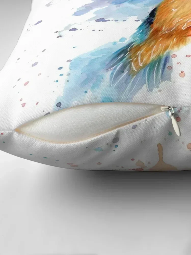 Kingfisher watercolour Throw Pillow Couch Cushions Decorative Cushions For Living Room Sitting Cushion pillow