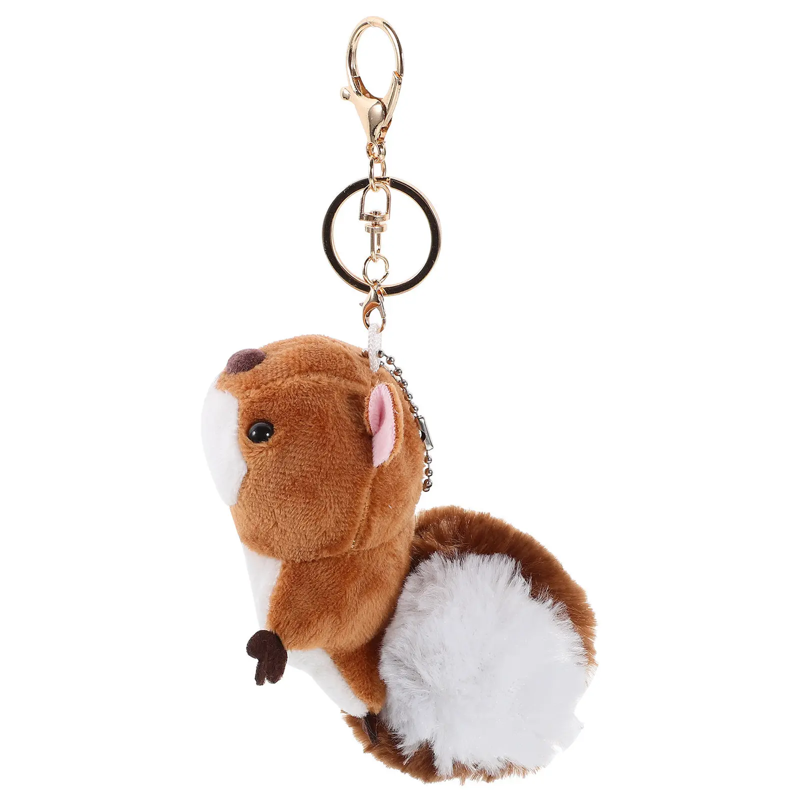 

Lovely Squirrel Keychain Compact Size Comfortable Texture Decorative Pendant for Keys Bag Backpack Handbag Purse Aesthetic