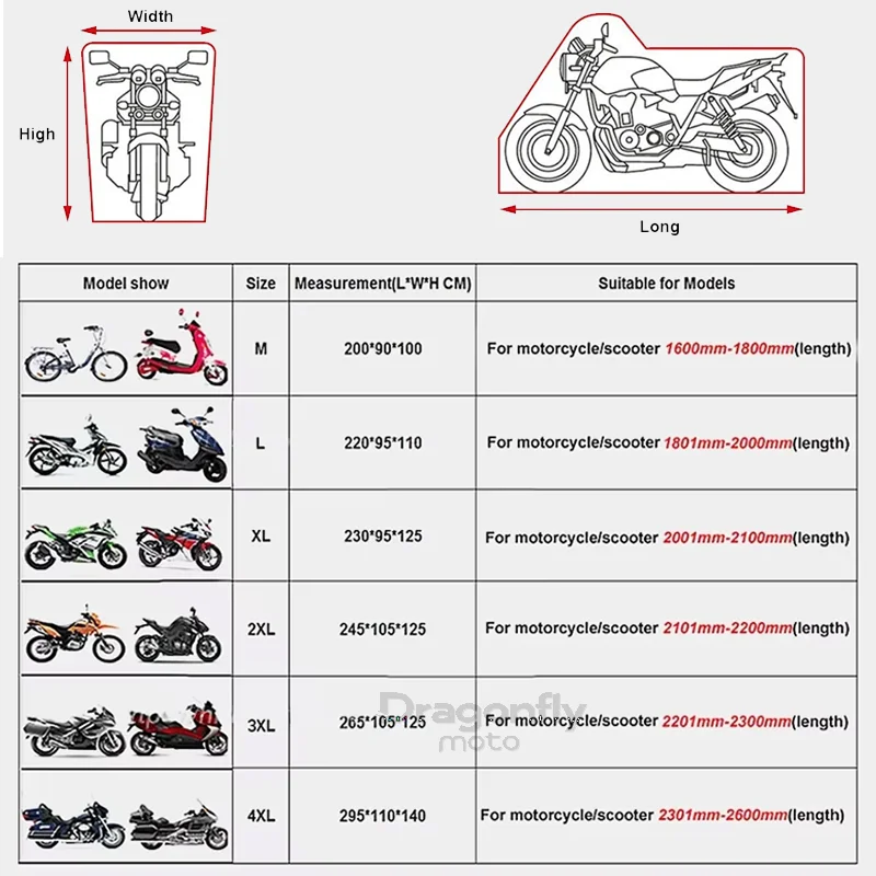 GSR Logo Motorrad Abdeckung Wasserdichte Outdoor Roller UV Schutz Regen Abdeckung Für Suzuki GSR400 GSR600 GSR 750 GSR 400 600 750