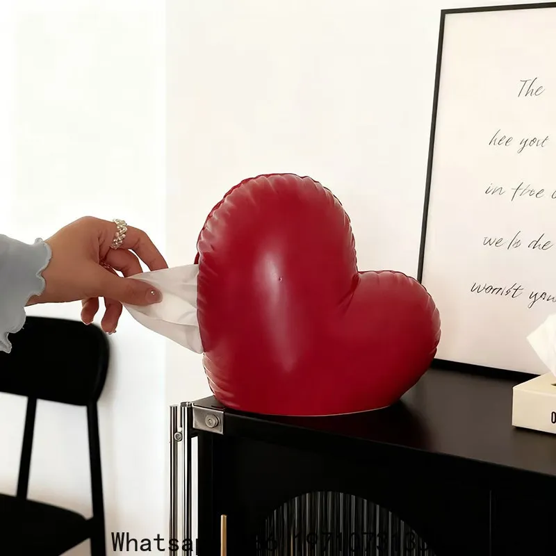 

Creative Red Love Tissue Box, Living Room Coffee Table, Tabletop Drawer Box, High-end Home Decoration