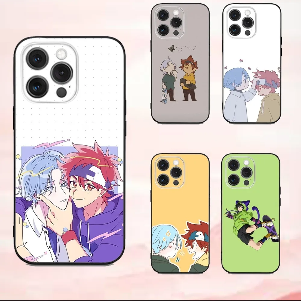 

Anime S-SK8 The Infinitys Phone Case For iPhone16,se4,15,14,13,12,11,Pro,X,XS,Max,XR,Plus,Mini Soft Black Cover