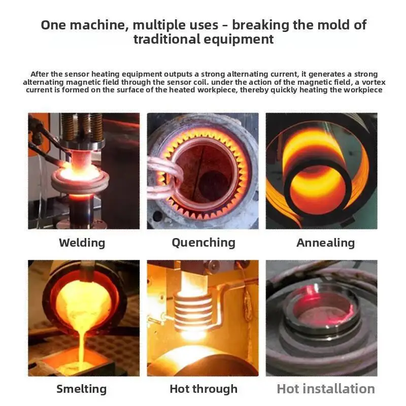 

High Frequency Brazing All-Solid State Ultra-Audio Induction Heating Equipment 65KW Bar Material Red Punch Through Fit Heat