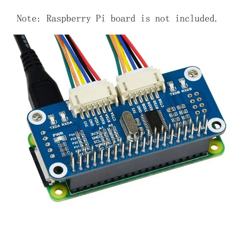 

2-канальная последовательная плата расширения UART, модуль, головной убор, стартовый комплект для RPI Raspberry Pi 0 Zero 2 0 Вт WH 2 Вт A 3B 3 Model B Plus 4 4B 5