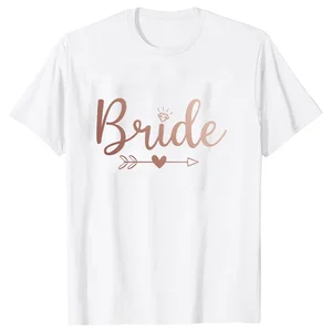 T-shirt Pengiring Pengantin Tim Atasan Hitam Putih Kaus Pertunangan Pernikahan Pengantin Kaus Pesta Lajang Teman Tees EVJF T Shirt 10 evjf penjualan terbaik - №