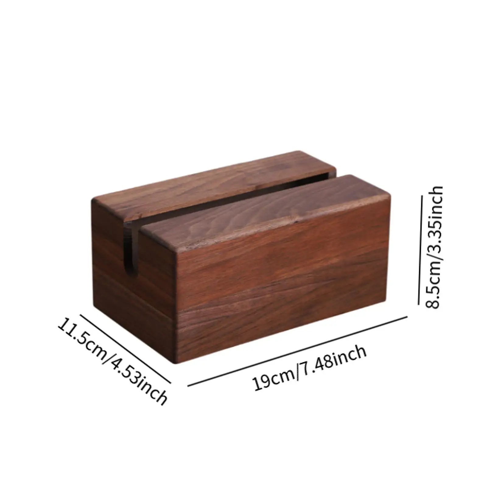 Tissue Holder Solid Wood Creative Paper Storage Box Rectangular Tissue Box Napkin Dispenser for Car Bedroom Desks Home Bathroom