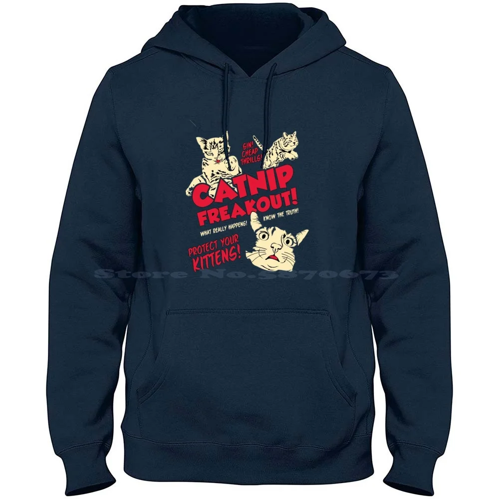 Catnip Freakout 100% Pure Cotton Hoodie Tshirt Cat Fails Pet Cat Simon Cat Talking Cat Simon The Cat Cats And Kittens Meow