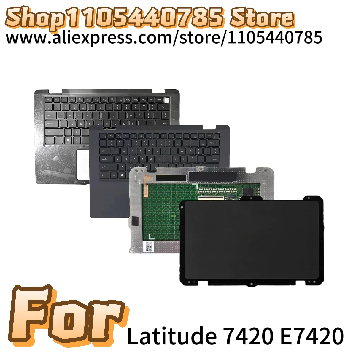 Nuevo para Latitude 7420 E7420, cubierta de reposamanos, teclado estadounidense, panel táctil, Clickpad, Trackpad, mousepad, 0T98N2 0GX9KN