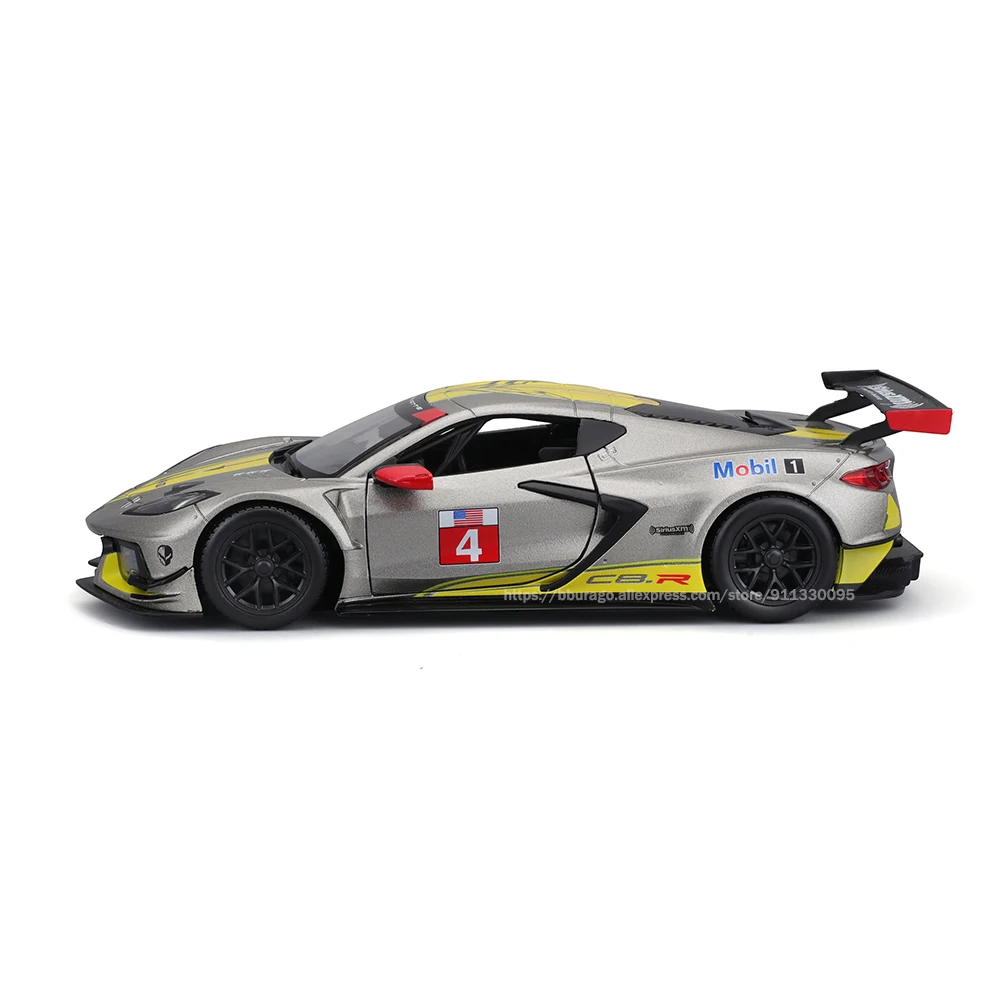 Bburago 1:24 2020 Chevrolet Corvette C8.R alloy racing car Alloy Luxury Vehicle Diecast Cars Model Toy Collection Gift