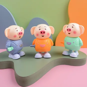1pcs ילדים צעצועים קפיצות שעון חזיר חזיר חמוד קטן החמוד ללא סוללה חמודה חיה בצורת ילדים צעצועים חינוכיים