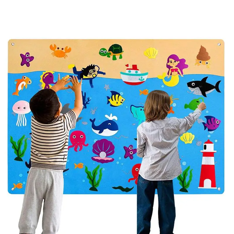 Felt Board For Toddlers Felt Storyboard Set Teaching Aid For Preschool Storytelling Interactive Leaning Tools