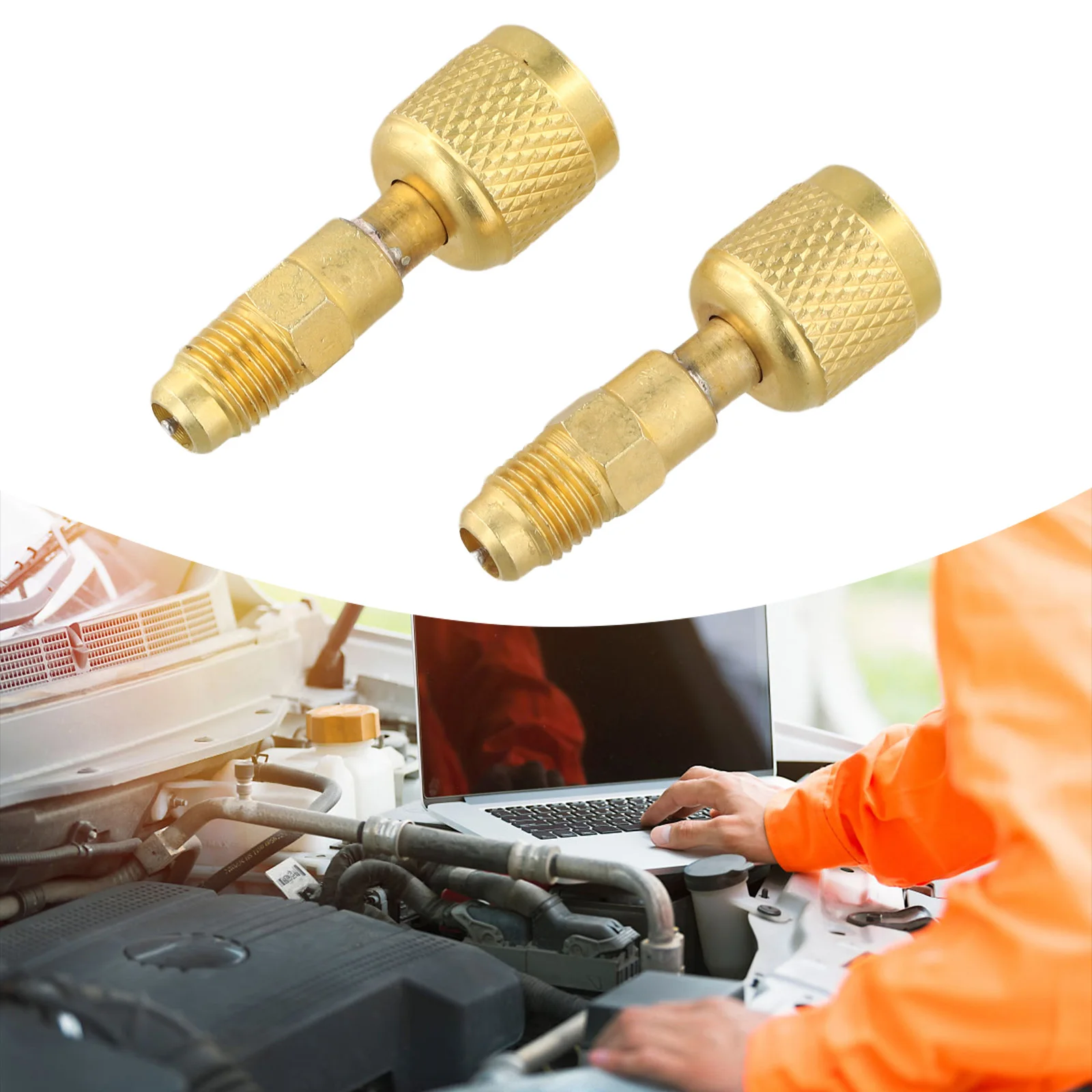 

YAFEX 2 Pcs Brass Heavy Duty HVAC Quick Connect Adapter For R32 R454B 1/4 To 1/4inch 2025 Hot Sale Brand. New And High Quality