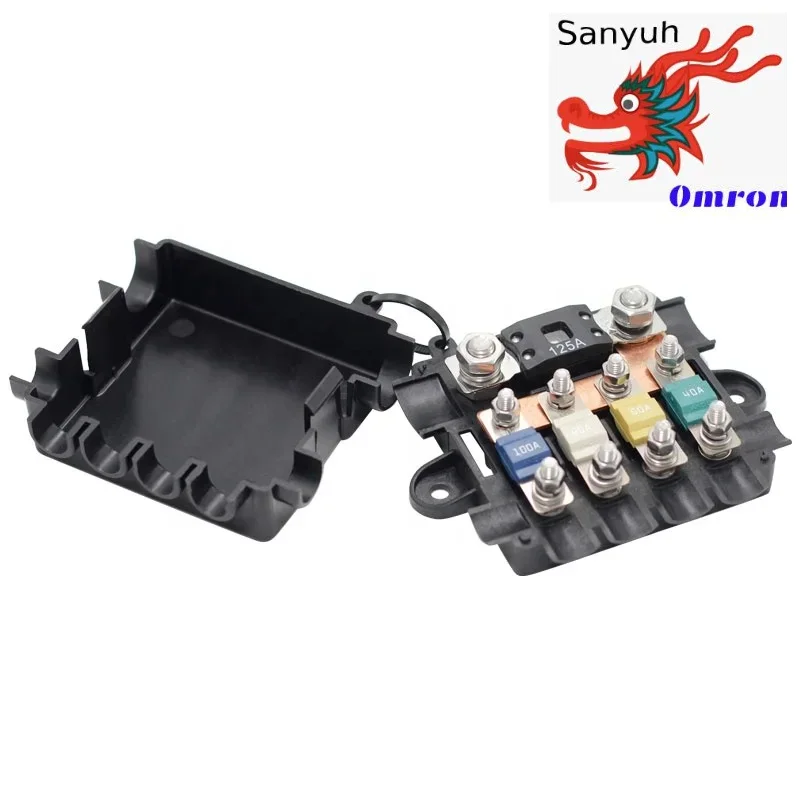 

HMD4-MG1 12V - 36V 1ANM + 4 AFS 5 Way M8 M5 MIDI Mega Mini Car Blade Fuse Holder Box FOR Marine Truck Forklift Excavator Crane