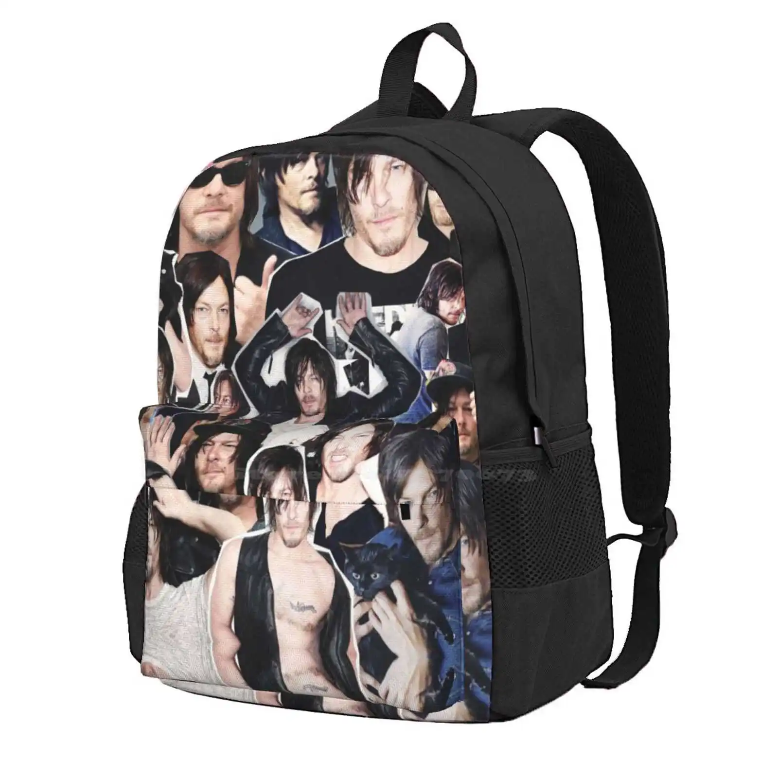 Norman Reedus Collage Hot Sale Schoolbag Backpack Fashion Bags Norman Reedus Collage