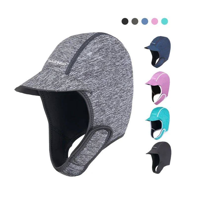 Adults 2mm Neoprene Head Cover Warm Cold-proof Protective Quick Drying Sunshade Diving Surfing Snorkeling Winter Swimming Cap