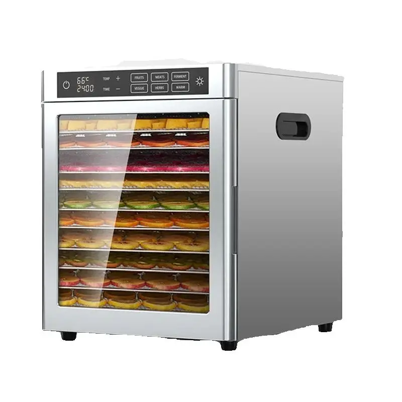 

10 Layers Home Use and Commercial Use 220V Fruit Dehydrator Vegetable Snacks Meat Medicinal Materials Fruit Smart Food Air Dryer