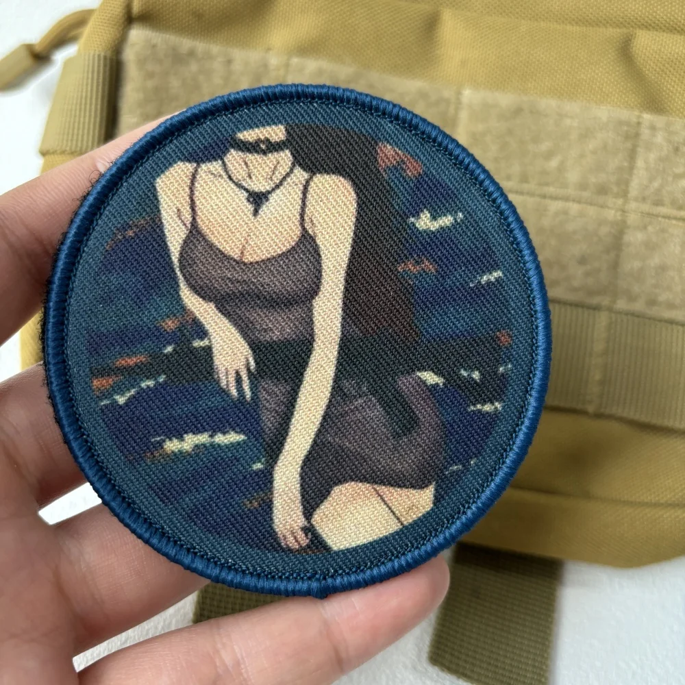 

Tiger Spot 191 Gun GirlTactical Patch Anime Girl Printed Hook&Loop Emblem Military Morale Badge Armband Backpack Stickers